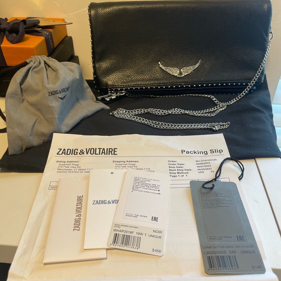 Zadig & Voltaire Black Crossbody Bag with Silver Accents - Picture 13 of 16